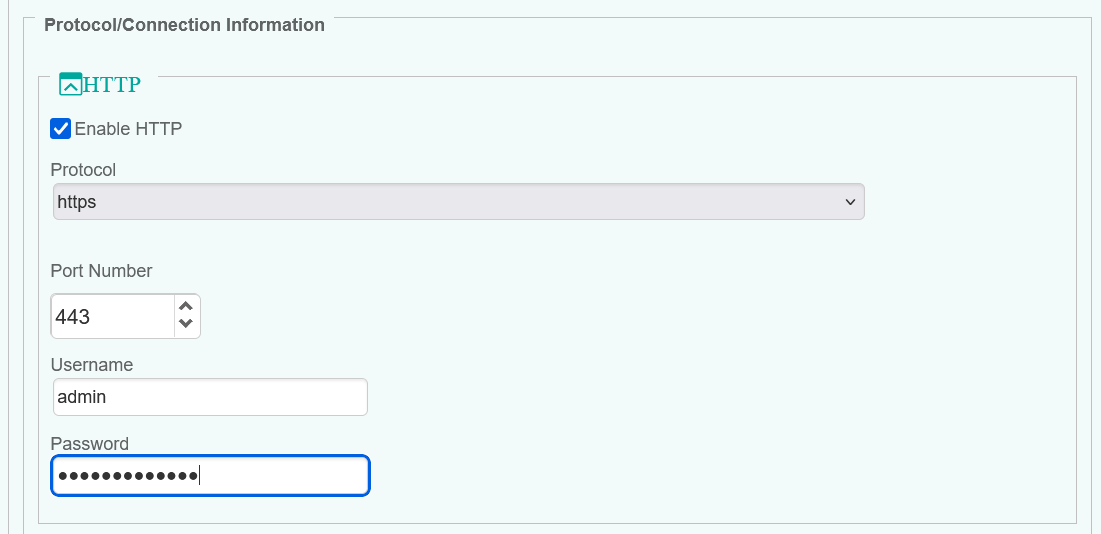 Configuring the Protocol/Connection Information